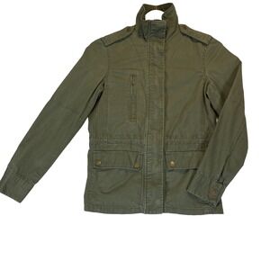 Love Tree Woman's Jacket Size Small Olive Green Utility Cargo‎ Army Jacket